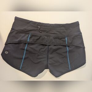 Lululemon Navy Blue Speed-Up Low-Rise Shorts
